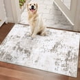 thumbnail image 6 of 2'x3' Area Rug, Abstract Neutral Rug, Stain-Resistant Low-Pile Faux Wool Carpet, Non-Slip Contemporary Throw Rug for Bedroom, Living Room, Office, Kitchen, and High-Traffic Areas, Taupe, 6 of 7
