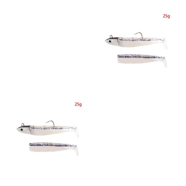 Greeniant Lure Bait Pesca Heads Soft Crankbait Simulación Swimbait Aparejos de pesca, Tipo 1, 25g 1#color 25g 2piezas Greeniant CBP141571