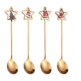 thumbnail image 4 of Juego de 4 cucharas navideñas Xihbxyly de acero inoxidable, 4 of 7