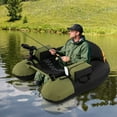 thumbnail image 4 of Costway Inflatable Float Tube with Adjustable Fishing Rod Holder Fish Hook Stator Flippers Green, 4 of 10