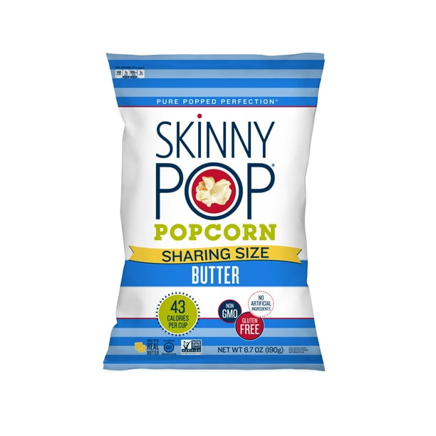SkinnyPop Butter Popcorn, GlutenFree, 6.7 Oz