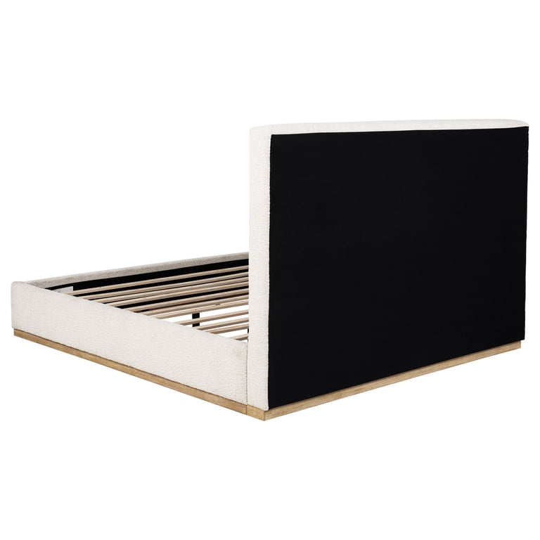 Knox Upholstered Eastern King Platform Bed Cream - Walmart.com