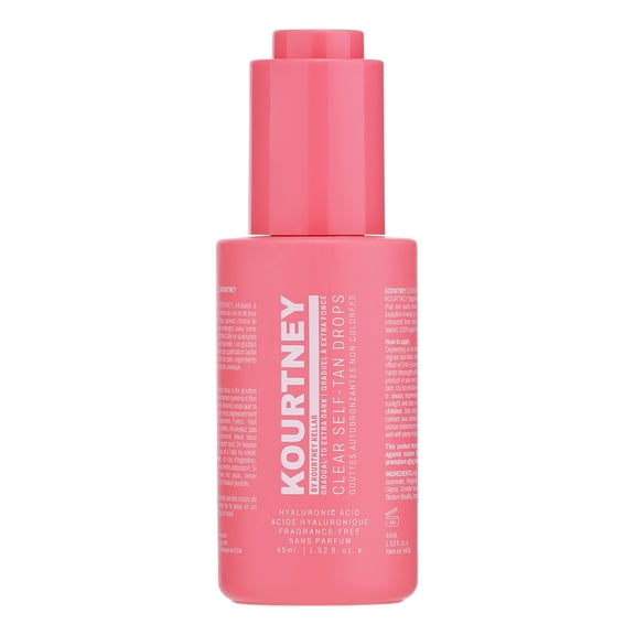 KOURTNEY Clear Self-Tan Drops, Gradual To Extra Dark, 1.52 oz