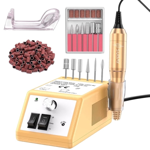 Professional Finger Toe Nail Care Electric Nail Drill Machine Manicure Pedicure,Gold
