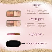 Ulta Beauty Makeup Gift Set, With Love & XOXO Eyeshadow Palettes, Lip Gloss, Cosmetic Bag, Simply Classic Collection