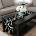 thumbnail image 4 of Black Geometric Table Runner 90 Inches Long, Modern Sage Green White Striped Art Kitchen Coffee Dining Table Decoration for Home Party Birthday Wedding Home Decor 13x90 Inches, 4 of 8