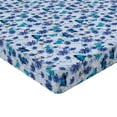 thumbnail image 4 of Ambesonne Forest Fitted Sheet, Realistic Butterfly Floral, Twin Size, Pale Lavender Aqua, 4 of 5