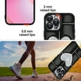 thumbnail image 3 of case for iPhone 12 Pro Max Case, Cute Clear 3D Love Heart with Luxury Bling Plating Mirror Case, Soft TPU Airbag Anti-Fall Shockproof Camera&Screen Protective Back Cover for Women Girls（Black）, 3 of 8