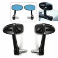 thumbnail image 1 of Un par de espejos laterales universales de 7/8 '' 22 mm Espejo para motocicleta/scooter/ciclomotor Accesorios universales para motocicleta Espejo retrovisor de plástico Reflector ajustable-Negro, 1 of 5