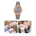 thumbnail image 5 of Elegant Women's Starry Sky Frosted Belt Watch with Unique Dial Design for Ladies Fashion Accessory, 5 of 7