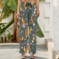 thumbnail image 5 of Wide Leg Pants Woman, Wolf Fox In Flower Forest High Waist Knot Palazzo Pants for Women, Elastic Sweatpants Yoga Lounge Pants Trousers with Pockets Fall Pants for Women 2024, 5 of 6