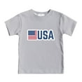 thumbnail image 2 of Kids Summer Short Sleeve Independence Day Letter Printed T Shirt Top Casual Shirt Children's Clothes Size 4-5T, 2 of 4