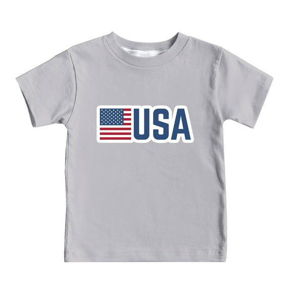 Gerichy Boys Tshirts,Boys 4th of July Shirt Kids American Flag Shirts Boys Girls Fourth of July Patriotic Tshirts Comfy Cotton Short Sleeve Round Neck Tshirt for Indenpendence Day