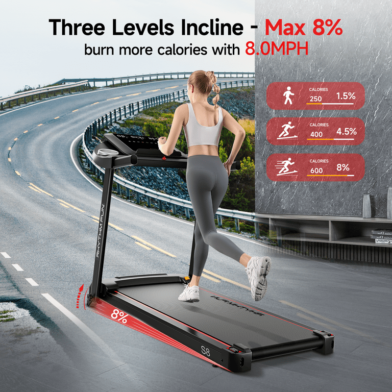 Ubuy Folding Treadmill 250 Lbs Walking Pad With Handle Bar RHYTHM - Main Image