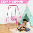 thumbnail image 4 of G TALECO GEAR Foldable Swing Stand for Kids, Toddler Swing Frame, Metal Swing Sets for Backyard, Outdoor/Indoor, Fits for Most of the Toddlers Swings, Pink, 4 of 8