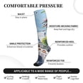 thumbnail image 3 of Lsque Parisian Cafe With Eiffel Pattern Sport Compression Socks for Men & Women 15-20 mmHg Knee High Nurse Pregnant Running Medical and Travel Athletic, 3 of 6