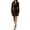 Brown, variant on Blazer Dress for Women Long Sleeve Single Lapel Collar Slim Fit Bodycon Midi Dress Office Work Dresses