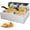 Black-12L, variant on Commercial Deep Fryer - 3400W Electric Deep Fryers with 2x6.35QT Baskets 0.8mm Thickened Stainless Steel Countertop Oil Fryer 20.7QT Large Capacity with Temperature Limiter