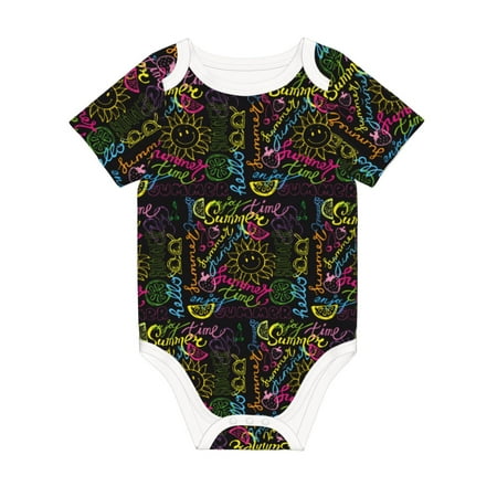 

Matuu Color Summer for Baby Short-Sleeve Bodysuit Soft Cotton Comfortable and Breathable Perfect for Newborns and Infants