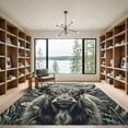 thumbnail image 2 of ODIKA 8' x 10' Machine Washable Non-Slip Area Rug, rustic print High Traffic Rug, Gray, 994404, 2 of 7