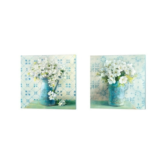 Metaverse Danhui Nai 'May Blossoms Crop' Canvas Art (Set of 2)