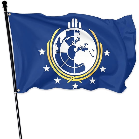 3x5 Ft Double-Sided Spy Globe Flag – Waterproof Polyester Meme Banner with Brass Grommets – Ultimate Helldivers 2 Vibes & Stealth Mode Decor