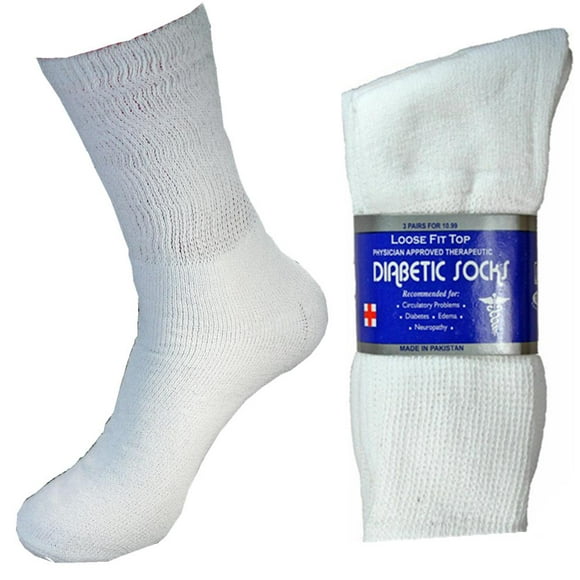 Diabetic Crew Circulatory Socks Health Men's Women's Cotton 3-12 Pairs 9-11 10-13 13-15