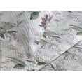 thumbnail image 3 of Ambesonne Flower Quilted Coverlet 2 Pcs, Pastel Tone Floral Leaf Art, Twin Size, Pastel Purple Sage Green, 3 of 4
