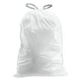 thumbnail image 6 of Plasticplace Custom Fit Trash Bags, Compatible with simplehuman Code U (200 Count) White Drawstring Garbage Liners 14.5-21 Gallon/ 55-80 Liter 26.5" x 32", 6 of 8