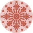 thumbnail image 1 of Ahgly Company Machine Washable Indoor Round Transitional Orange Area Rugs, 4' Round, 1 of 7