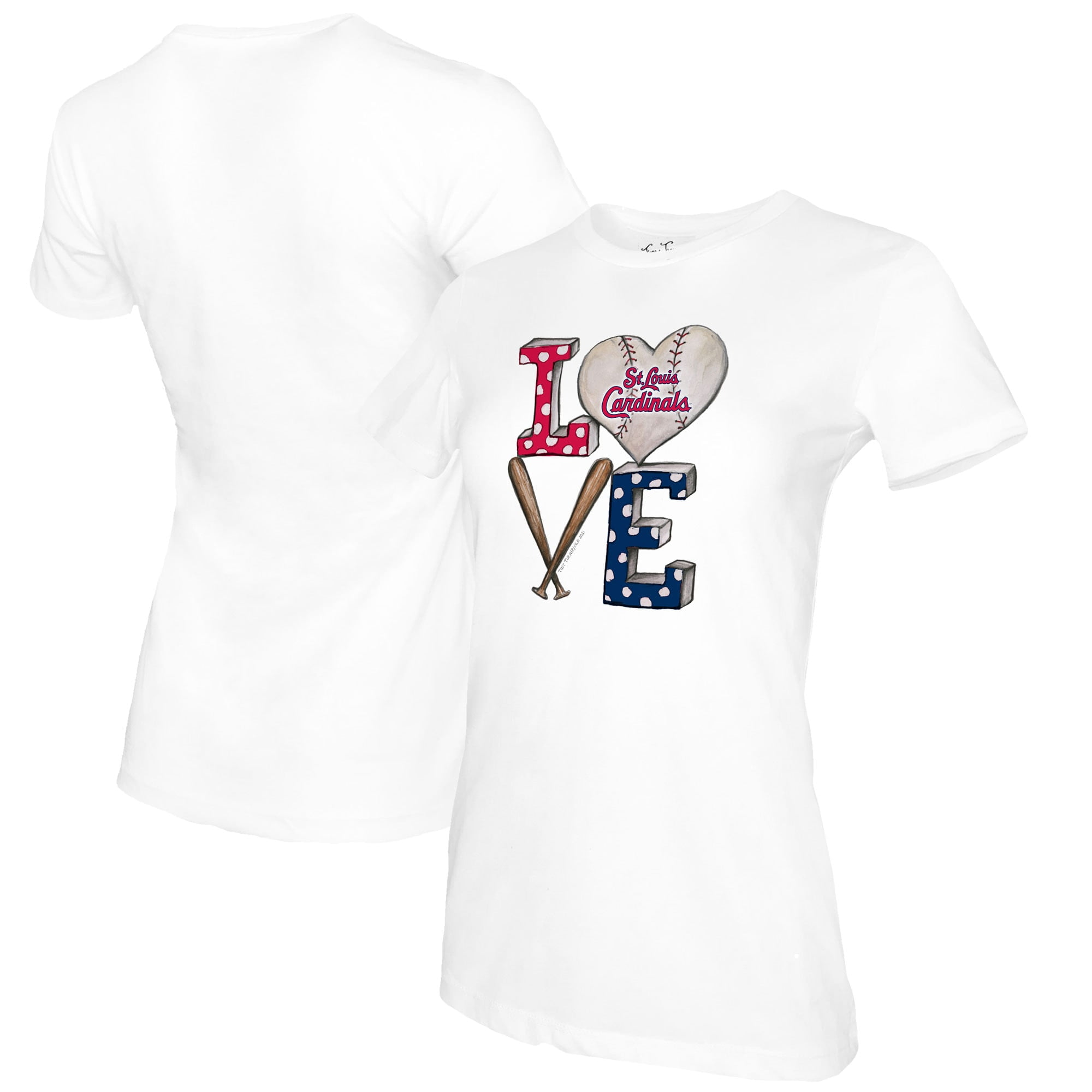 Femmes Louis Cardinals Baseball Love T-Shirt Togo Ubuy
