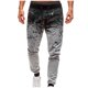 thumbnail image 1 of Pantalones largos para hombre, con cordón ajustable en degradado, cintura elástica, informales, con pies atados, pantalones deportivos de poliéster para hombre., 1 of 7