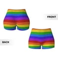 thumbnail image 4 of KLL Colorful Glitter Rainbow Pattern Workout Shorts for Women Scrunch Short Gym Yoga Running Sport Active Exercise Fitness Shorts, 4 of 8