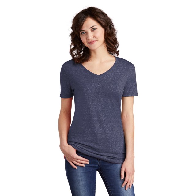 Jerzees T-Shirt Col en V en Jersey Snow Heather pour Femmes 88WV