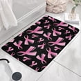 thumbnail image 3 of Pink Breast Cancer Flannel Non Slip Door Rugs,Washable Door Mats Indoor,Decorative Door Mats,Dirt-Resistant and Absorbent Doormat for Entrance,Bedroom,Kitchen,Bathroom,31.5x17in(80x43cm), 3 of 4