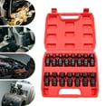 thumbnail image 3 of Dwellnix 15 pieces 3 8 Universal Joint Swivel Socket Set Black CR MO Material, 3 of 7