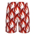 thumbnail image 6 of Disketp Men'S Swim Trunks Hawaiian Breathable Surf Beach Swimsuits Mesh Lining Beach Shorts With Pockets-Fire Symbols, 6 of 9