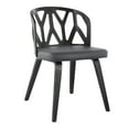 thumbnail image 3 of Nia Gray Faux Leather and Black Wood Dining Chairs - Set of 2, 3 of 3