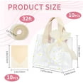 thumbnail image 2 of CEYAZYE 10 Pcs Clear Gift Bags with Handles, Party Favor Reusable Transparent PVC Flower Tote Bag Including Greeting Cards and Ribbon, Ideal for Party Shower Wedding Birthday Shopping (Beige), 2 of 14