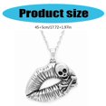 thumbnail image 3 of Skull Lips Pendant Necklace Sturdy Alloy Jewelry Accessory Portable for Trendy Women Individuals Daily Casual Wear, 3 of 4