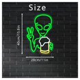 thumbnail image 3 of Drinking Alien Neon Signs For Wall Decor LED Neon Light USB-powered For Bedroom Bar Home Room Illuminated 28cm×40cm, 3 of 4