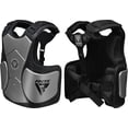 thumbnail image 2 of RDX Chest Guard Boxing MMA Training, Maya Hide Leather MARK Pro TRI-LIRA Padded Adjustable Body Protector, Muay Thai Martial Arts Sparring Coaching Rib Shield Armour, Kickboxing Taekwondo BJJ karate, 2 of 6