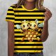thumbnail image 2 of Tops de Cuello Redondo para las Mujeres Casual de Moda Impresa Camiseta de Manga Corta Top, 2 of 5