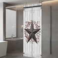 thumbnail image 4 of Texas Star Retro Window Privacy Film, Vintage Brown Red Berry Wooden Static Cling UV Sun Blocking Tint Film Heat Control Windows Films for Bedroom Bathroom, Window Stickers 23.6"x59", 4 of 8
