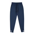 thumbnail image 1 of JUNWELL Mens Outdoor Sport Pants Casual Fashion Elastic Waist Solid Drawstring Pockets Pants Cuffed Trouser, 1 of 3