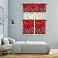 thumbnail image 5 of Independence Day Kitchen Curtains Sets for Windows 36 Inch Length, 4th of July Red Striped Stars Patriotic Rod Pocket Window Treatments Tier Curtains and Valances Set for Bedroom/Bathroom, 5 of 8