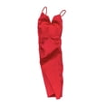 thumbnail image 2 of Ropa femenina de 12 pulgadas (escala 1:6), vestido con abertura alta y escote en V profundo. Rojo oscuro, 2 of 9