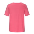 thumbnail image 5 of Babysbule Clearance Womens Shirts Fashion Women Summer Casual Loose Short Sleeve Pullove Solid Blouse T-Shirt, 5 of 8