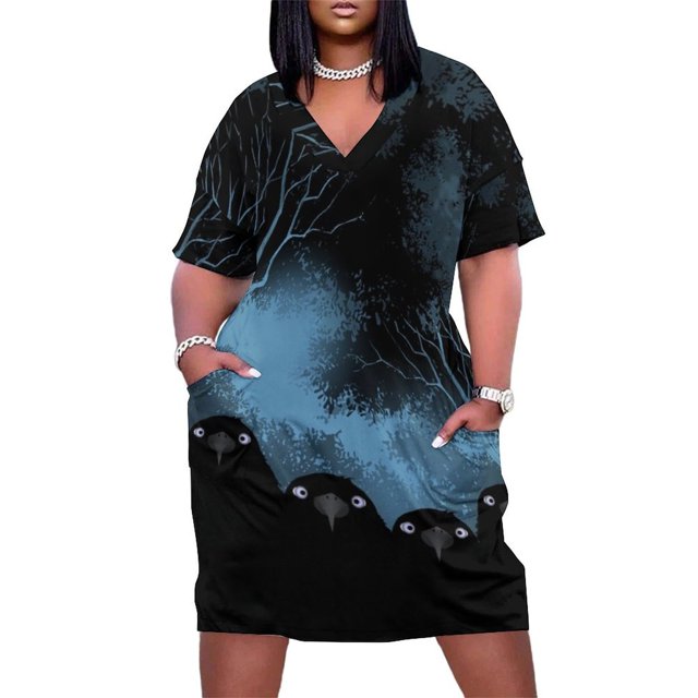 Vestido holgado con bolsillos para mujer ropa de verano