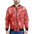 thumbnail image 3 of Chaqueta con cremallera y estampado de carne, ropa con impresión 3D, chaquetas de bombardero para hombres y mujeres, ropa informal de moda, divertida chaqueta de vuelo unisex, tops, 3 of 4